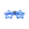 Neon Blue LED Star Glasses 14.5 x 6cm