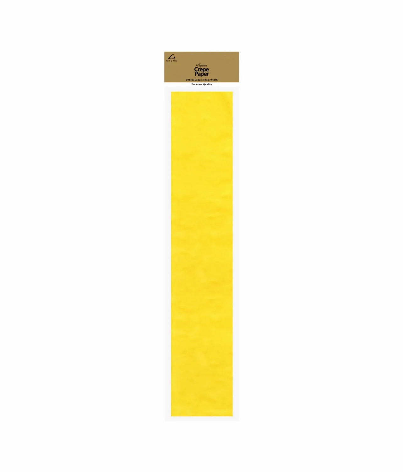 Neon Bright Yellow Crepe Paper 200x50cm