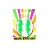Neon Green Lightning Earrings
