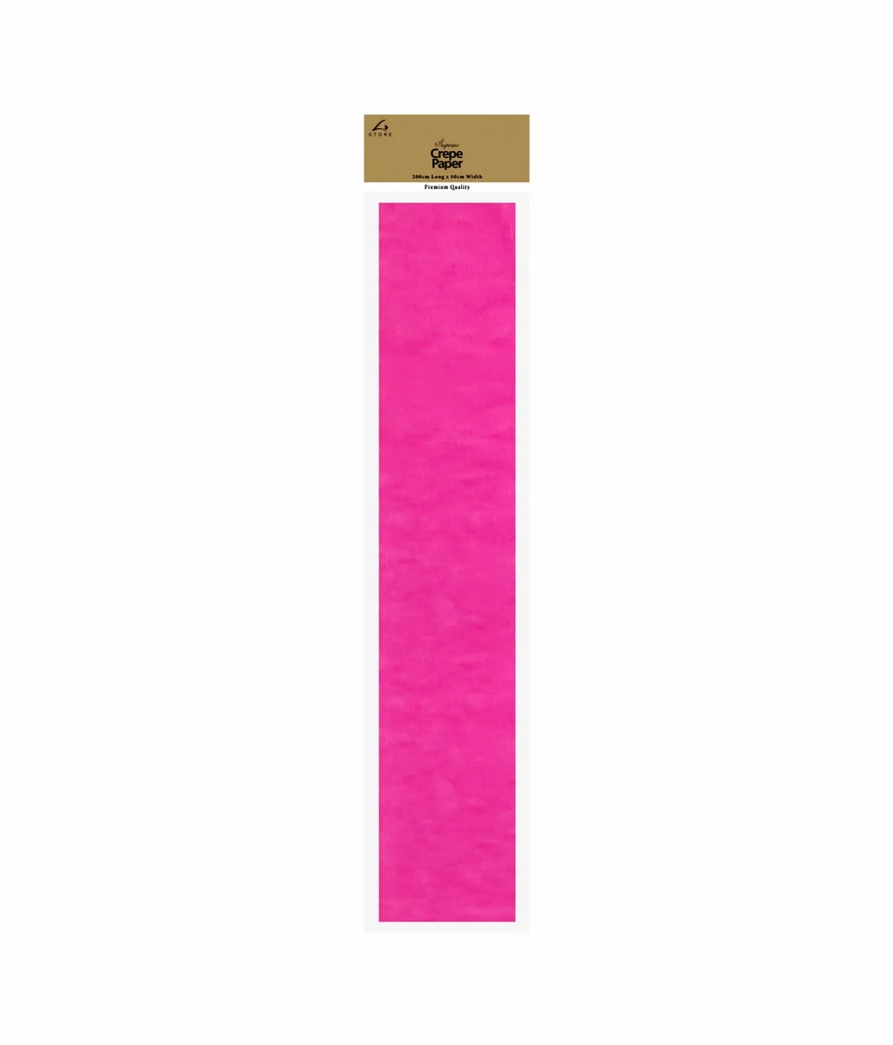 Neon Hot Pink Crepe Paper 200x50cm