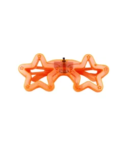 Neon Orange LED Star Glasses 14.5 x 6cm
