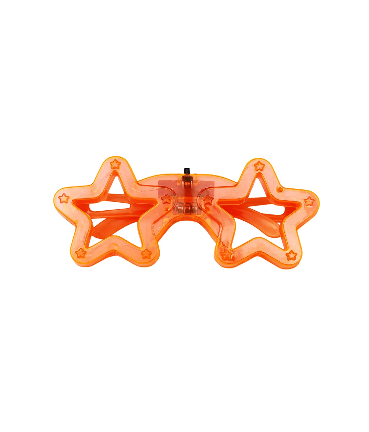 Neon Orange LED Star Glasses 14.5 x 6cm