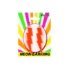 Neon Orange Lightning Earrings