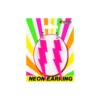 Neon Pink Lightning Earrings