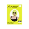Neon Yellow Bob Wig With Glasses Set