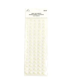 Off-White Rhinestones Stickers 12mm 80pc