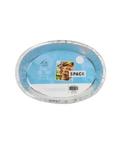 Oval Foil Tray 468 x 355 x 85mm 5 pk
