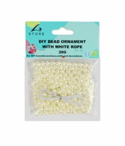 Oval Pearl DIY Bead Ornament With White Rope 30g