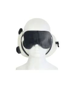 Panda Ear Cups Travel Pillow with Eye Mask