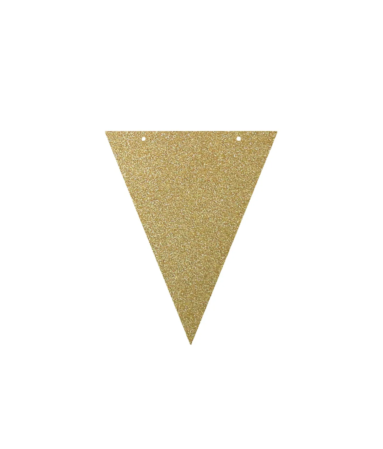 Paper Flag Banner Glitter Gold 8pk