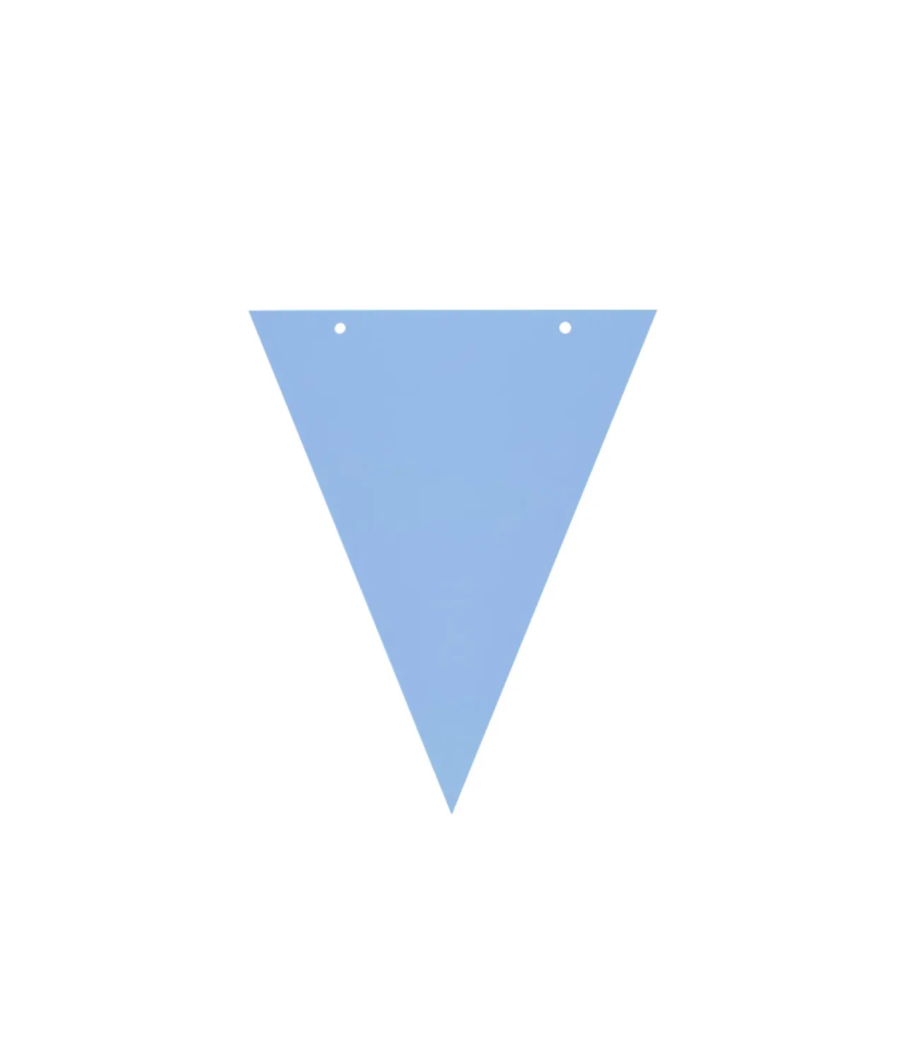 Paper Flag Banner With Ribbon Light Blue 8pk