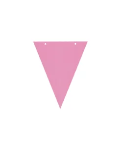 Paper Flag Banner With Ribbon Light Pink 8pk
