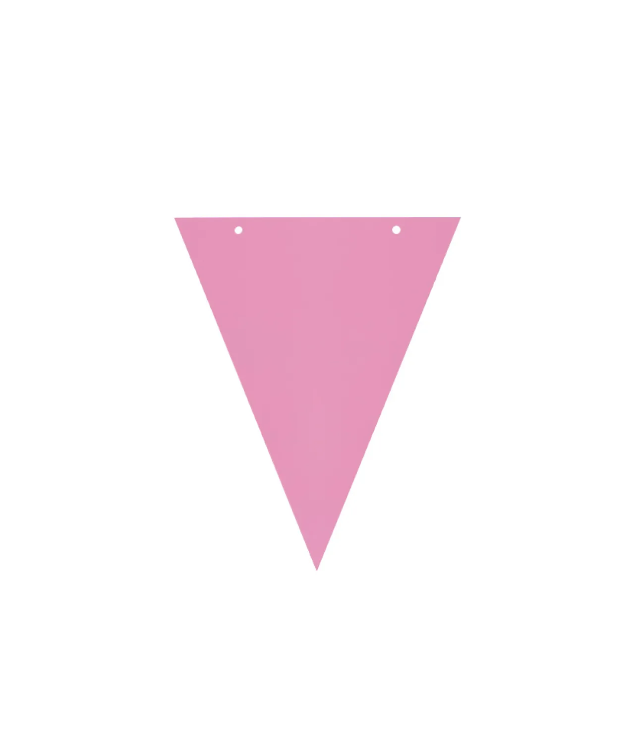 Paper Flag Banner With Ribbon Light Pink 8pk