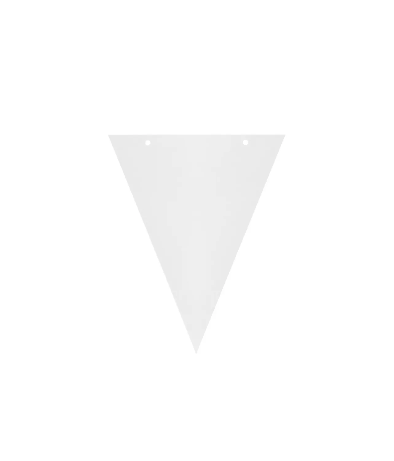 Paper Flag Banner With Ribbon White 8pk