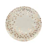 Paper Plate White With Rose gold 12pc x 9in