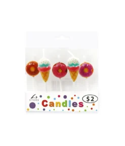 Party Donut Candles 5pk