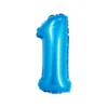 Pastel Blue Foil Number Balloon 1