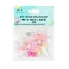 Pastel Cube DIY Bead Ornament With White Rope 30g