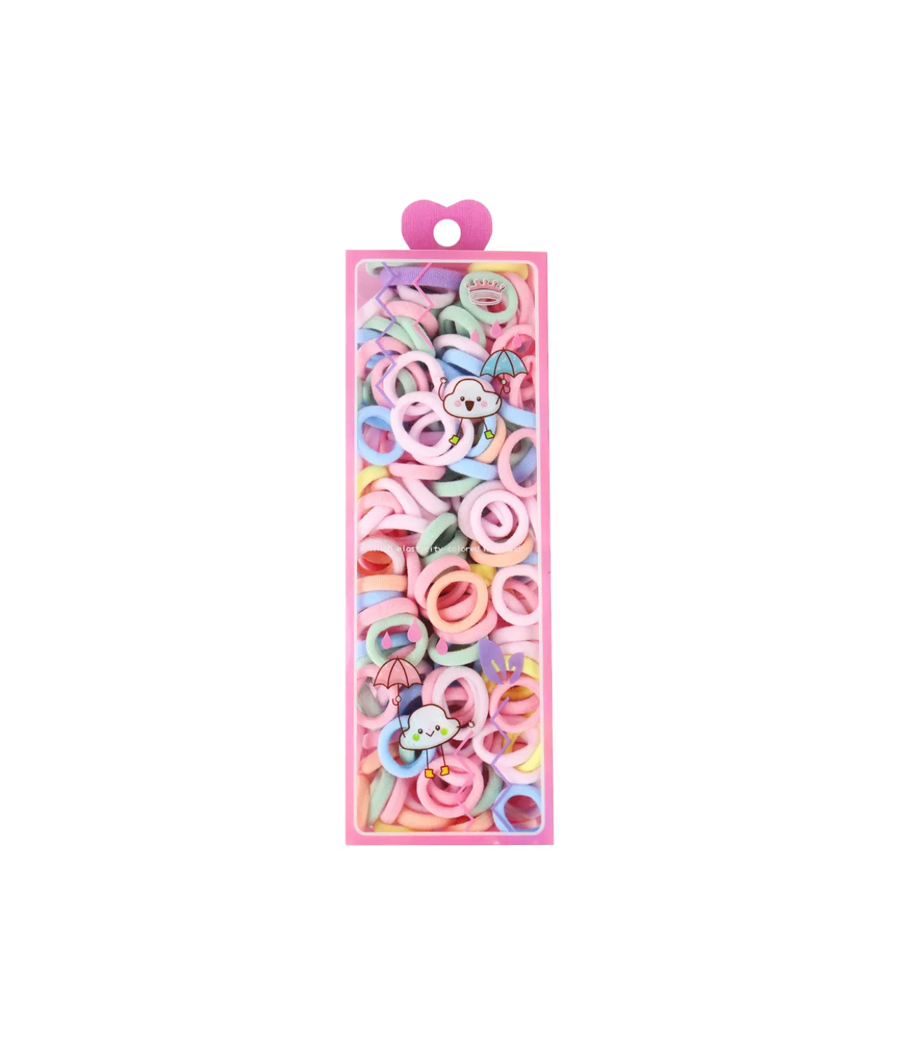 Pastel Elastic Hair Rope Set 150pc