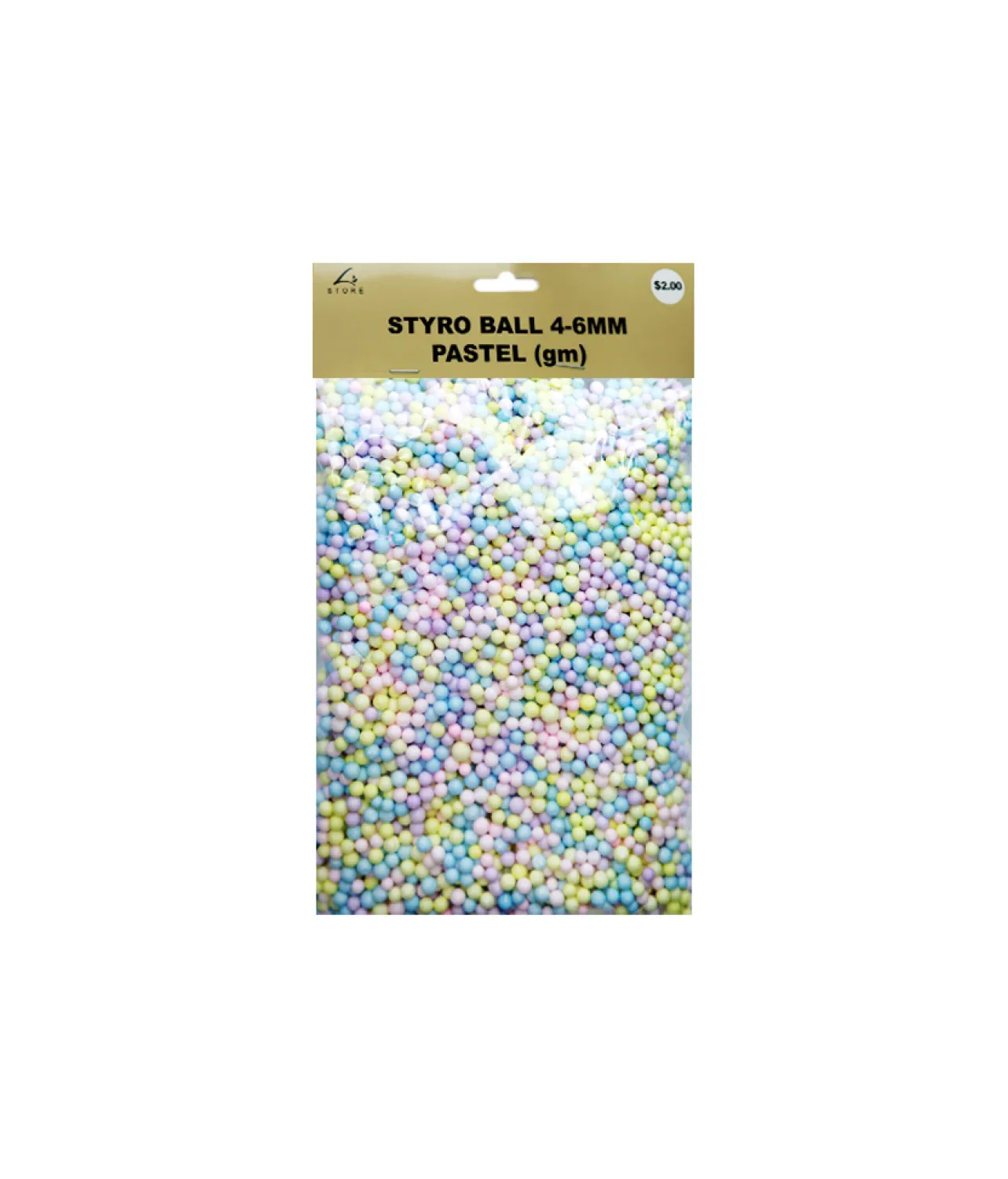 Pastel Styrofoam Balls 4-6mm
