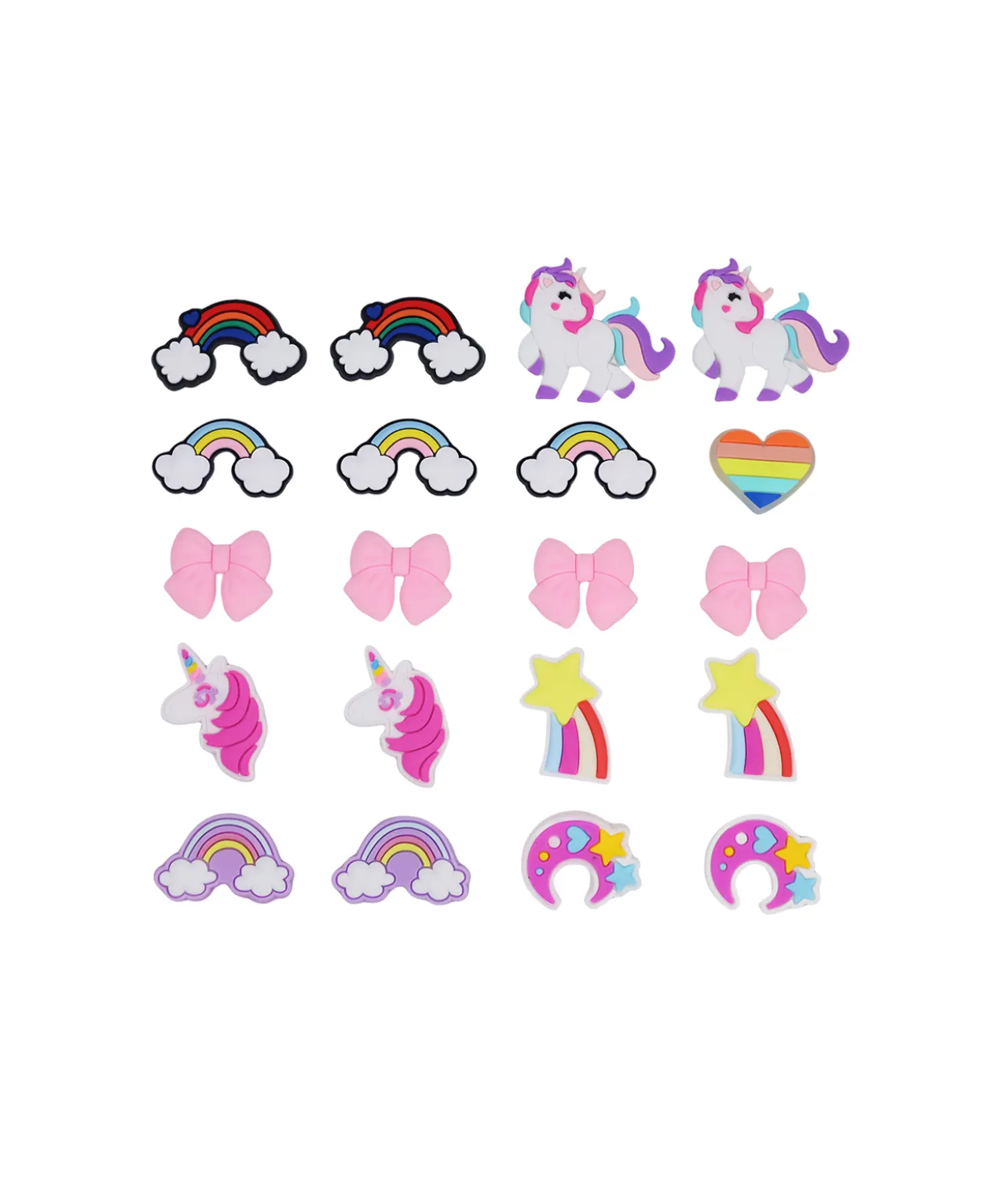 20pc Rainbow&Unicorn DIY Decoration with Safety Pin