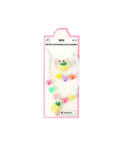 Pineapple Necklace & Bracelet & Ring Set
