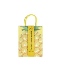 Pineapple Printed Paper Bags 27cm 3pk