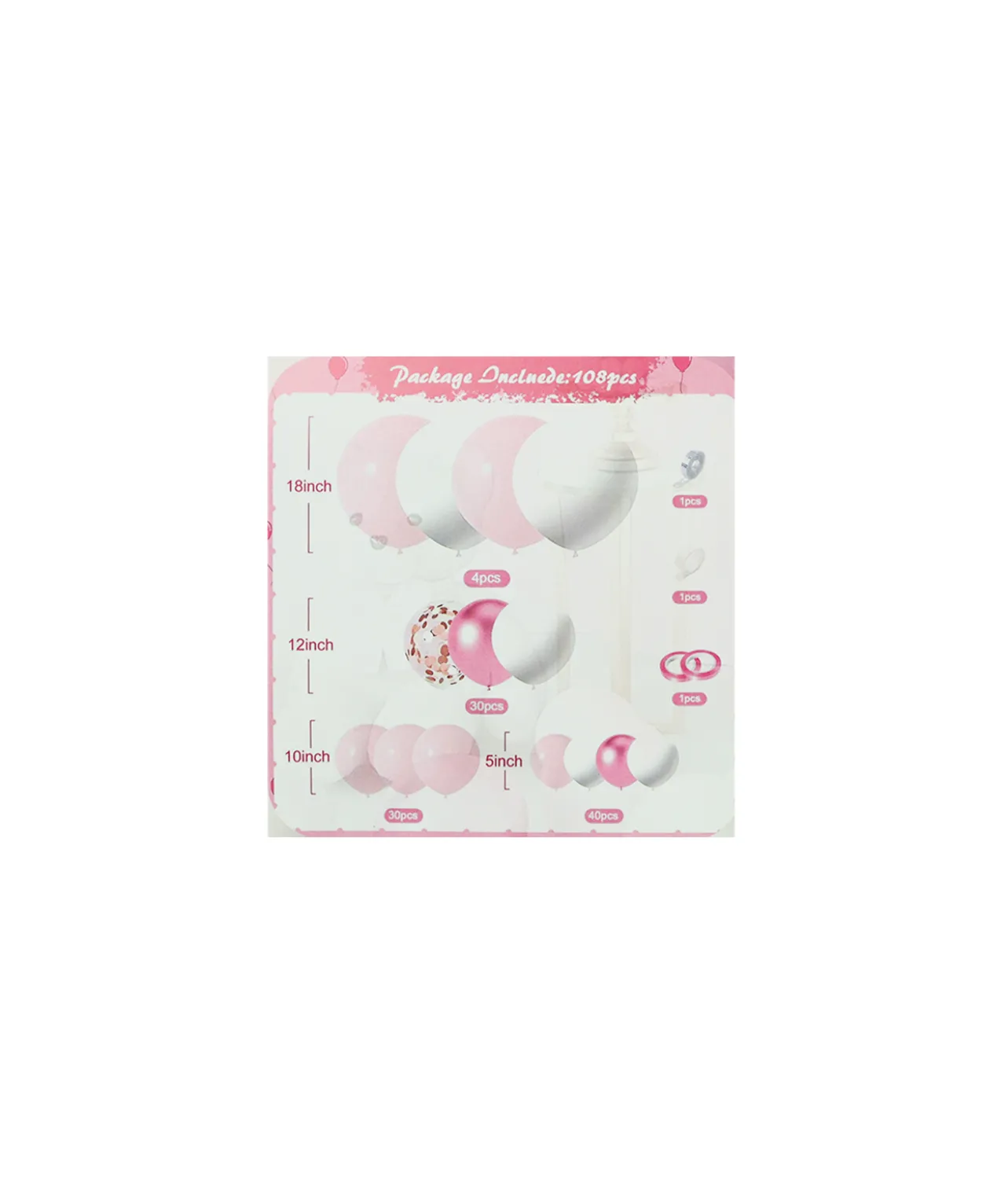 Pink Balloon Garland Kit 107pc