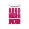 Pink Glitter Letter Stickers 26pc
