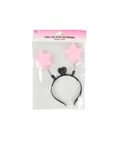 Pink LED Star Headband 20x23cm