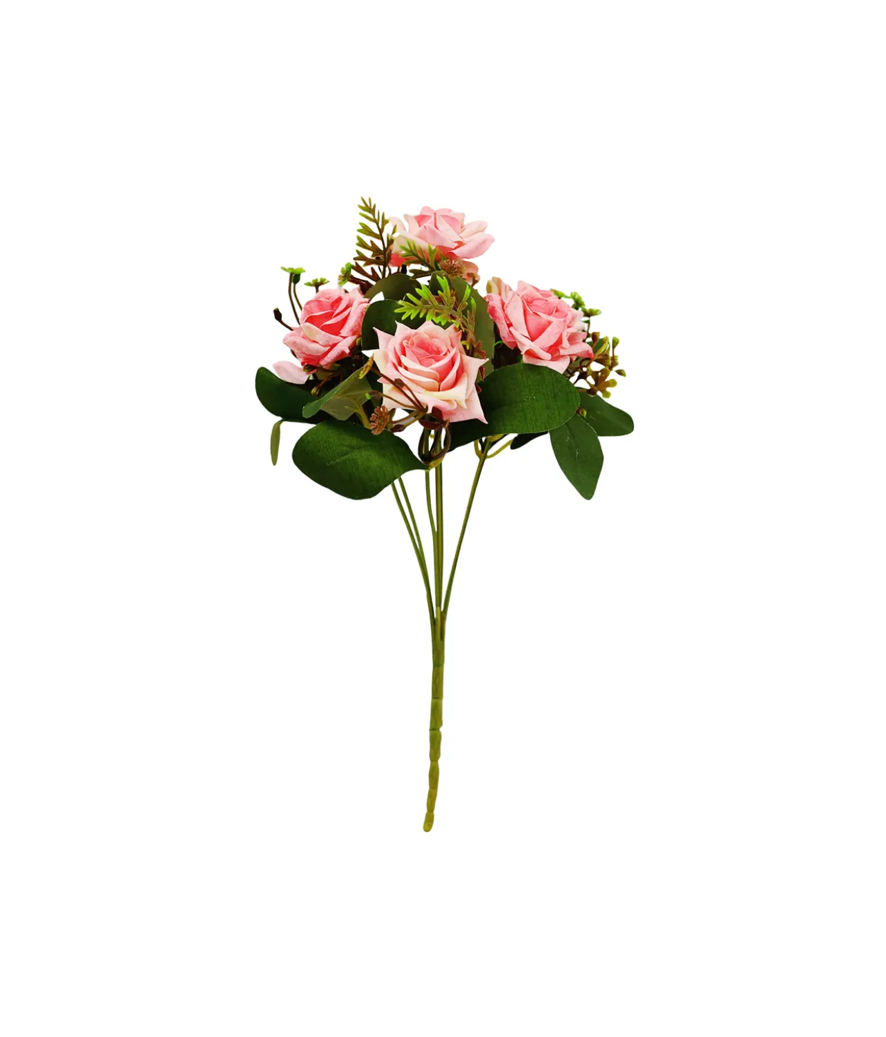 Pink Rose Bunch 7 Head 32cm