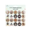 Pirate Theme Badges 3.8cm 20pk