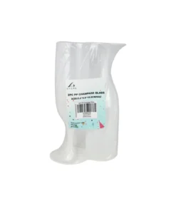 PP Plastic Champagne Glass 5.2x19cm 2pk