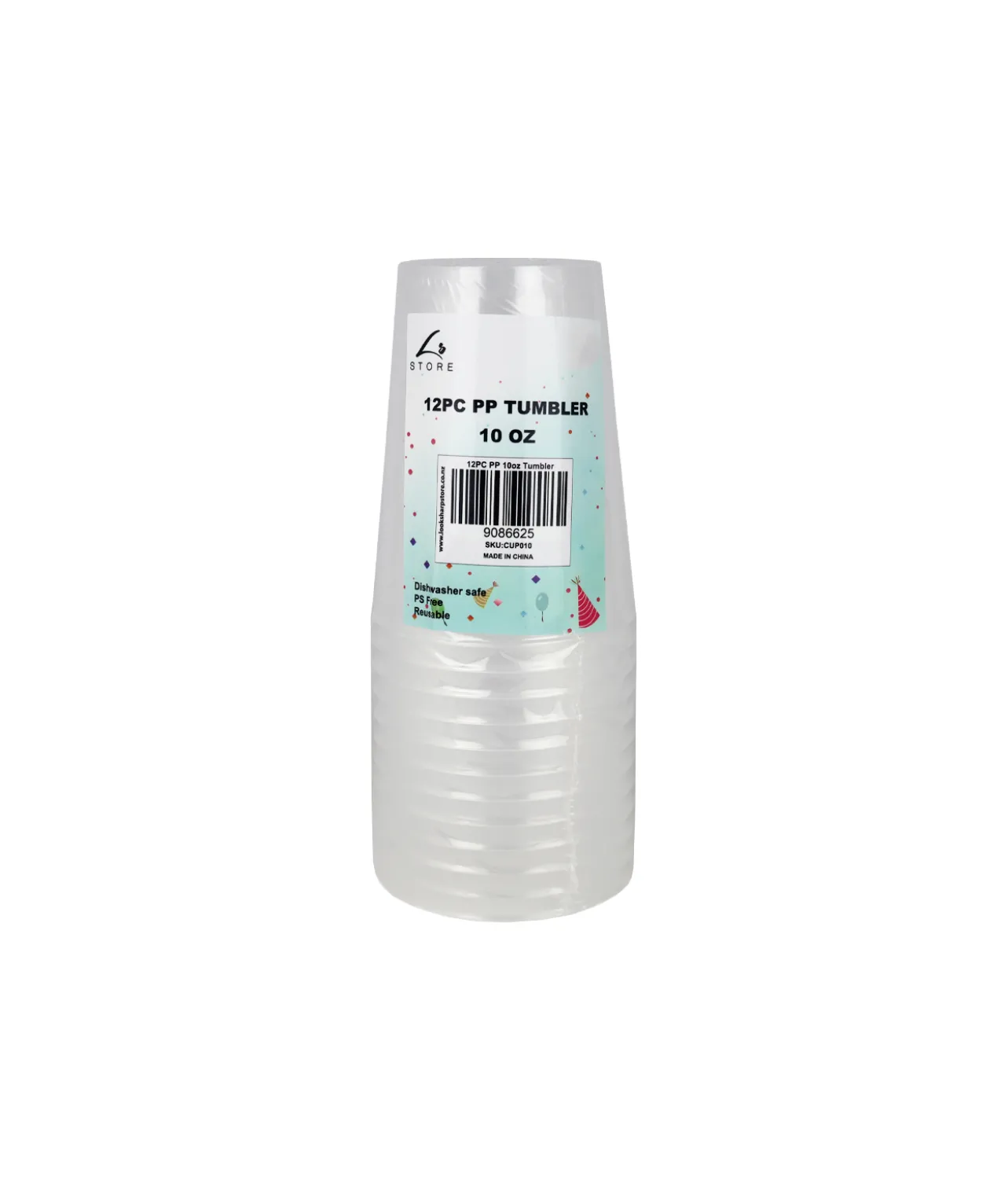 PP Plastic Tumbler 10oz 12pk