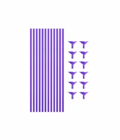 Purple Balloon Stick & Cup Set 12pk