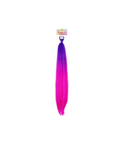 Purple Hot Pink Party Wig 65cm