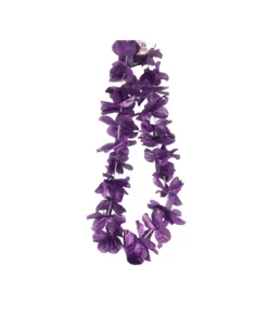 Purple Metallic Flower Lei