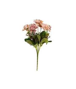 Purple Rose Bunch 7 Head 32cm