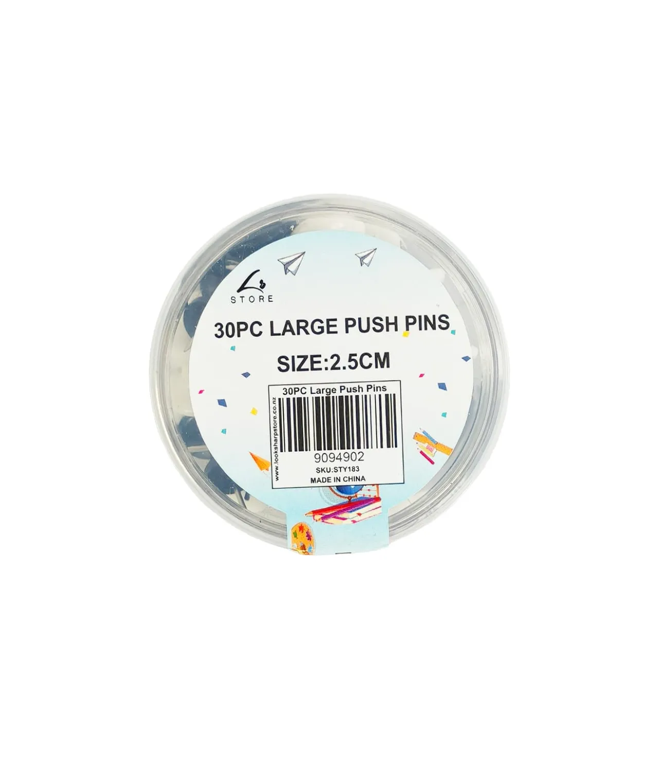 Push Pins 30pc 2.5cm