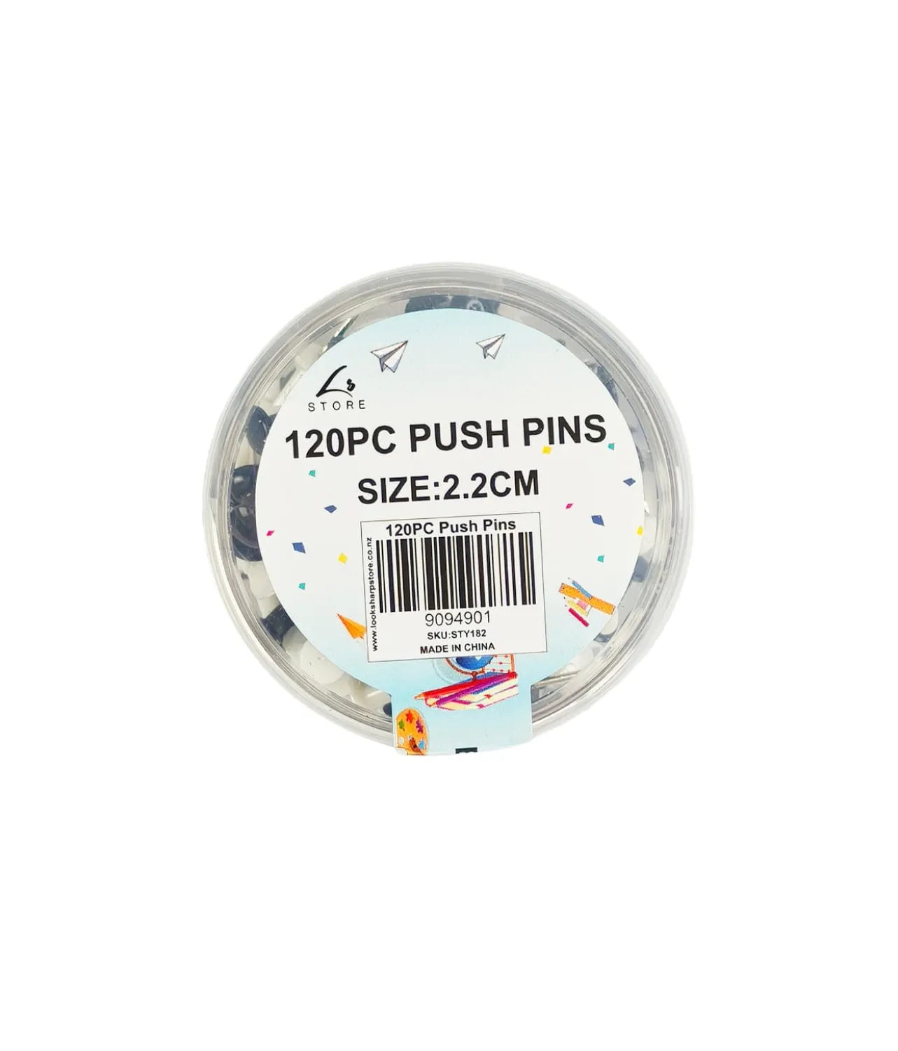 Push Pins 120pc 2.2cm
