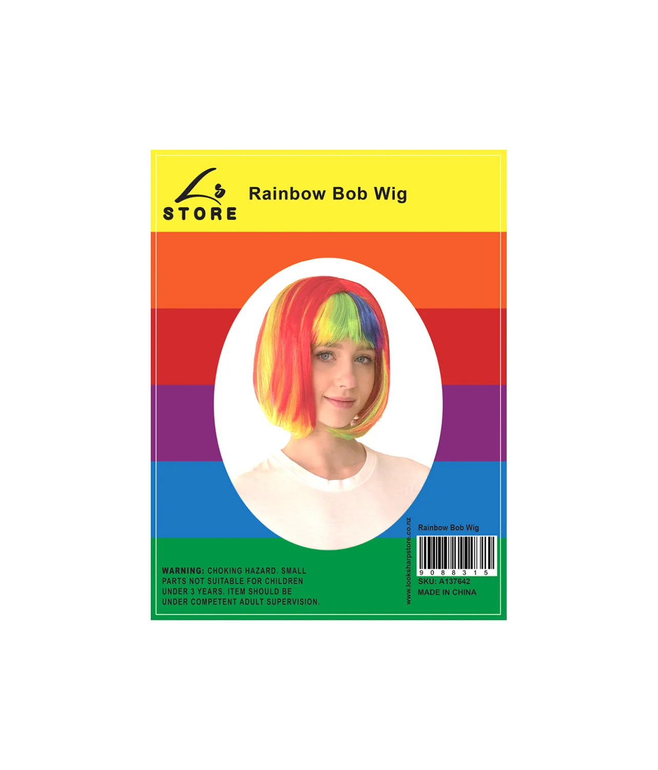 Rainbow Bob Wig