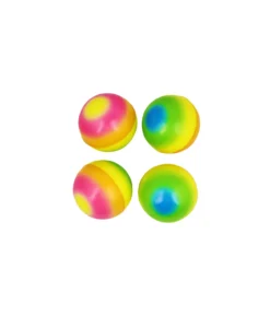 Rainbow Color PU Balls 6.3cm 4 pk