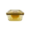 Rectangle Amber Borosilicate Glass Container 650ml