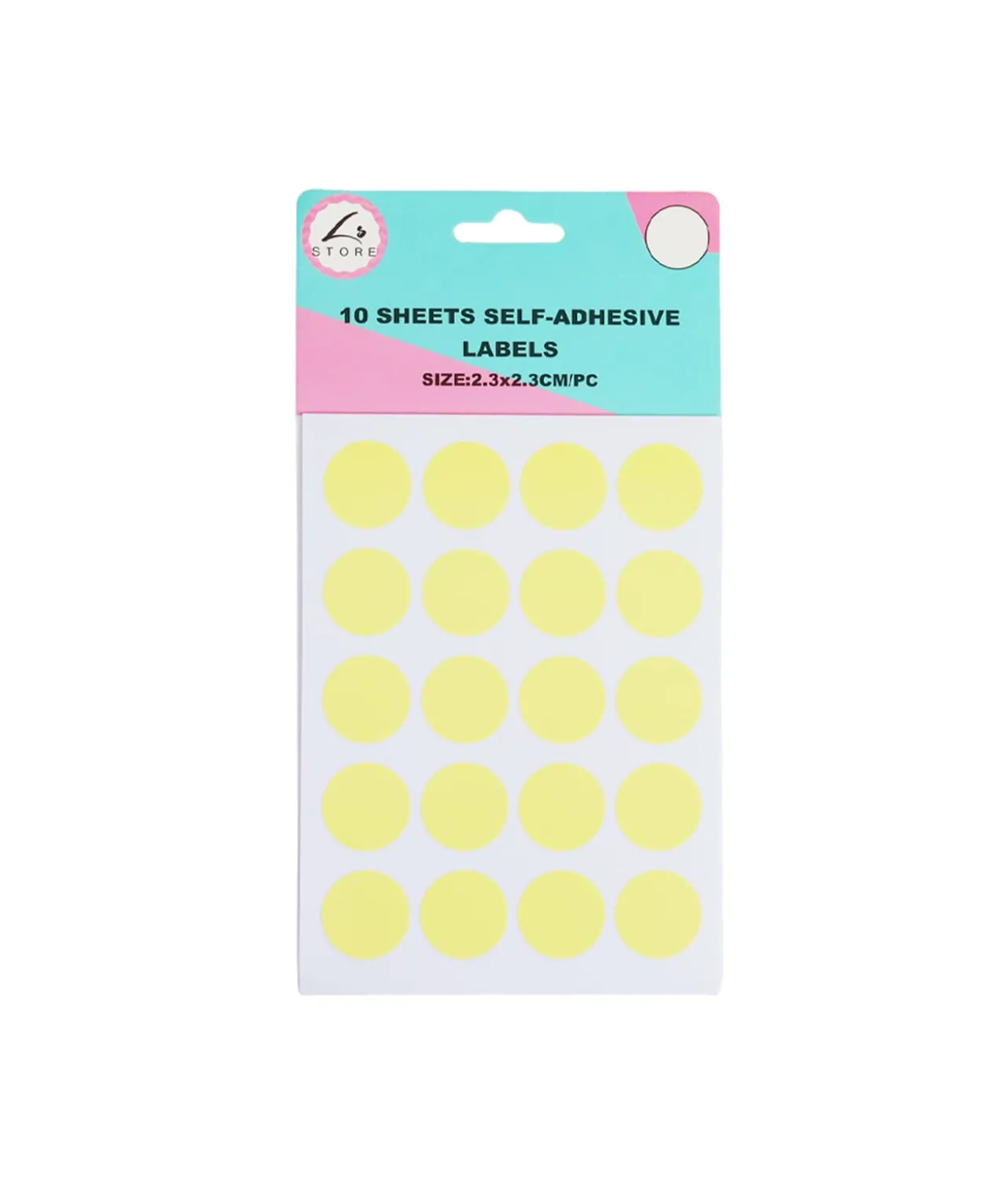 Rectangle Color Self Adhesive Labels Assorted 2.3 x 2.3cm 200pc