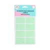 Rectangle Color Self Adhesive Labels Assorted 4.9 x 3.3cm 80pc