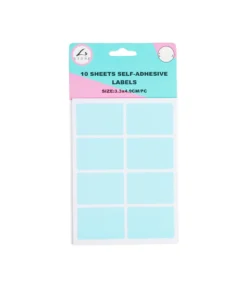 Rectangle Color Self Adhesive Labels Assorted 4.9 x 3.3cm 80pc