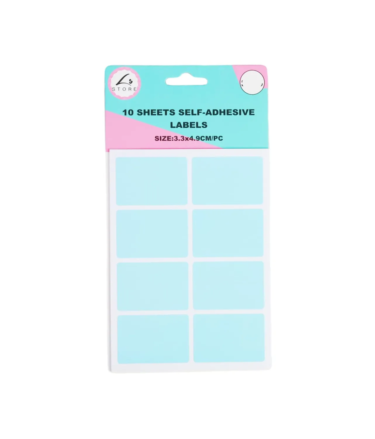 Rectangle Color Self Adhesive Labels Assorted 4.9 x 3.3cm 80pc