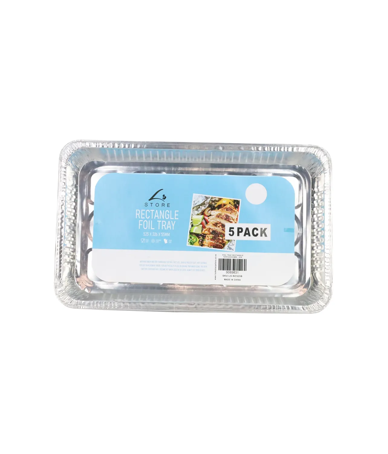 Rectangle Foil Tray 525 x 326 x 55mm 5 pk