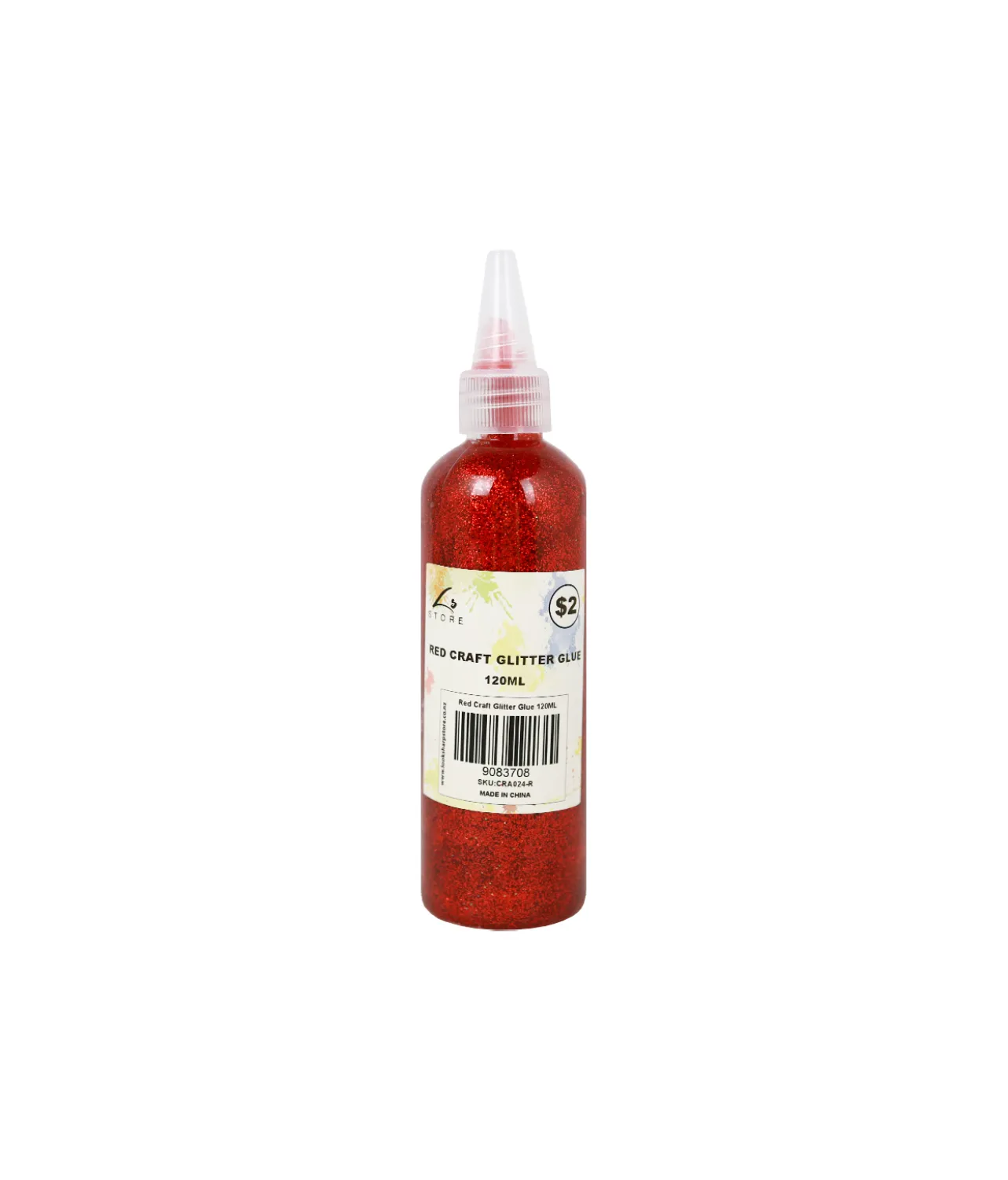 Red Craft Glitter Glue 120ml
