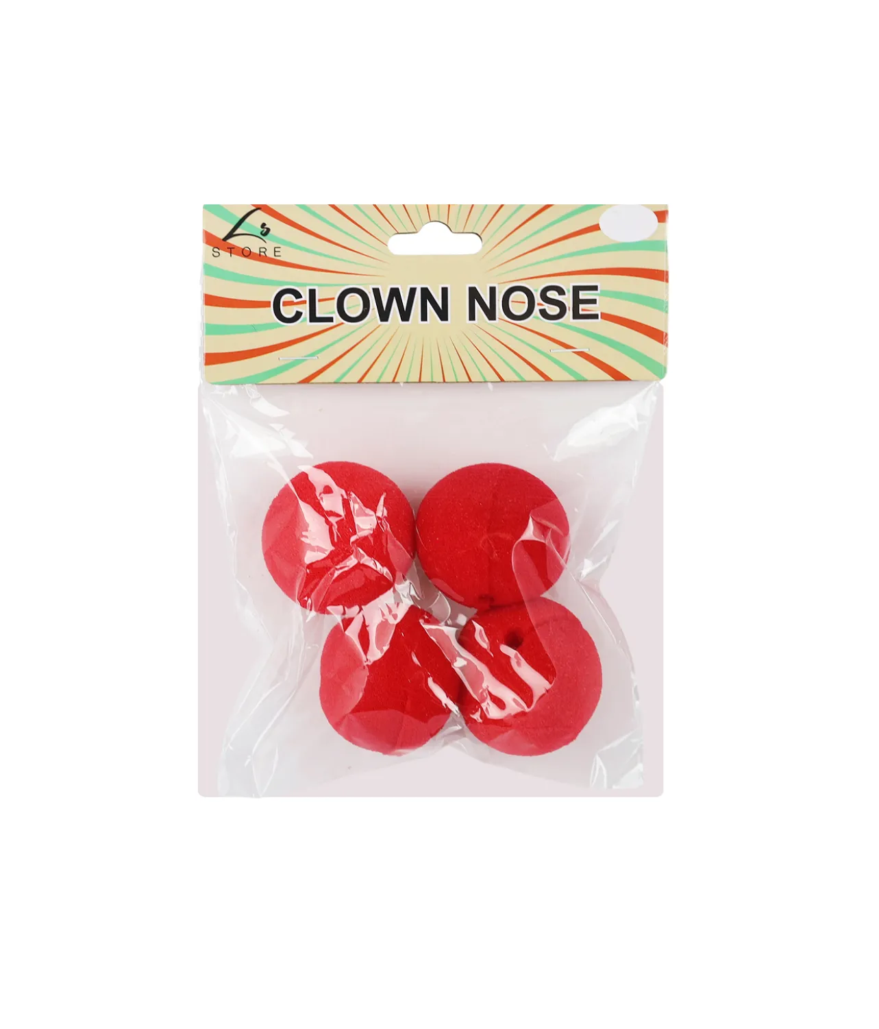 Red Foam Clown Nose 4pc